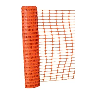 Malla Plástica Naranja para Obra