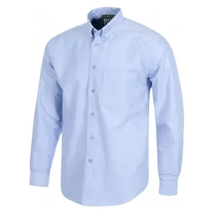 Camisa Oxford Celeste de Manga Larga