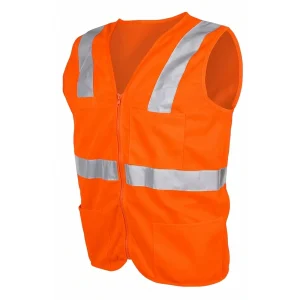 Chaleco de Seguridad Naranja Alta Visibilidad con Cintas Reflectantes