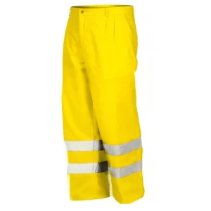 Pantalón de Alta Visibilidad con Doble Cinta Reflectiva (Amarillo)