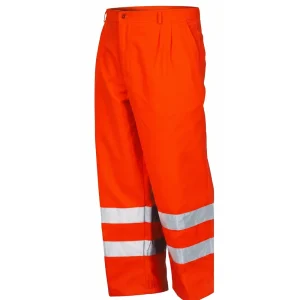 Pantalón de Alta Visibilidad con Doble Cinta Reflectiva (Naranja)